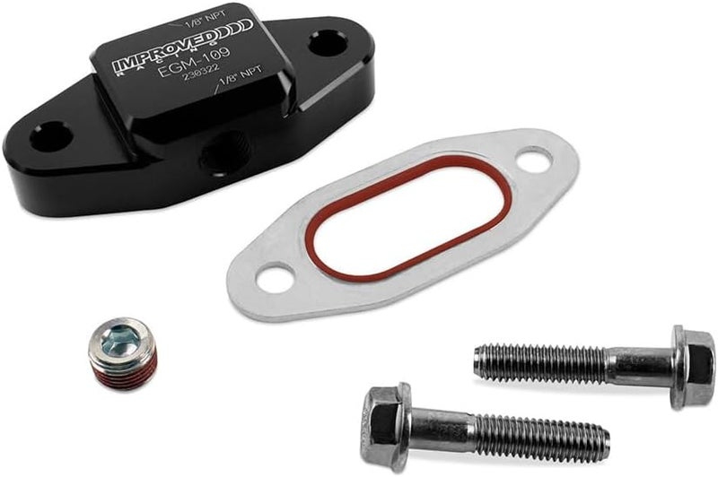 Improved Racing Gen III & IV LS Engine Oil Cooler Bypass Cover (2x 1/8" NPT Ports)… - Image 1